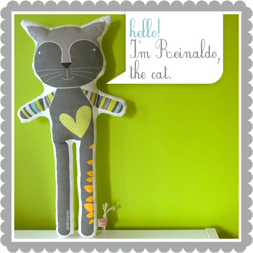handmade softie cat by PinkNounou