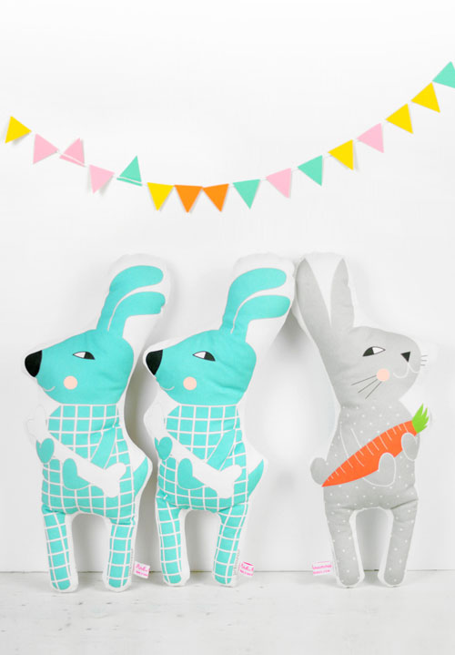 new dog and bunny sof toy dolls by PinkNounou 1